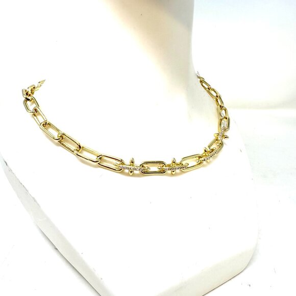 😍Lux Gold Paperclip Necklace - Picture 1 of 1